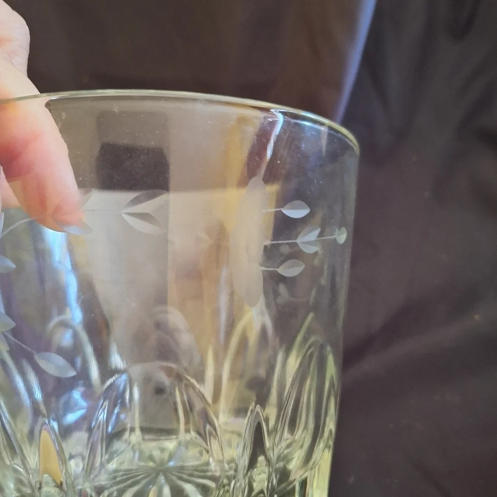 Elegant Etched Ice Bucket